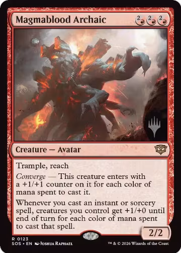 Magmablood Archaic (123), Promo Pack: Secrets of Strixhaven — Magic card price