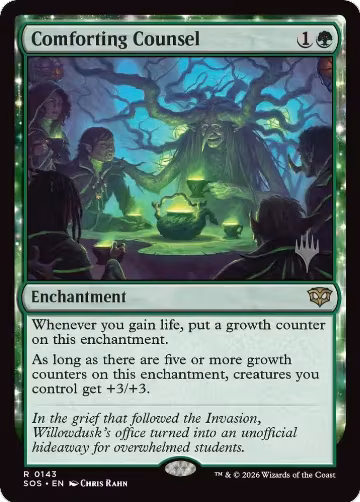 Comforting Counsel (143), Promo Pack: Secrets of Strixhaven — Magic card price