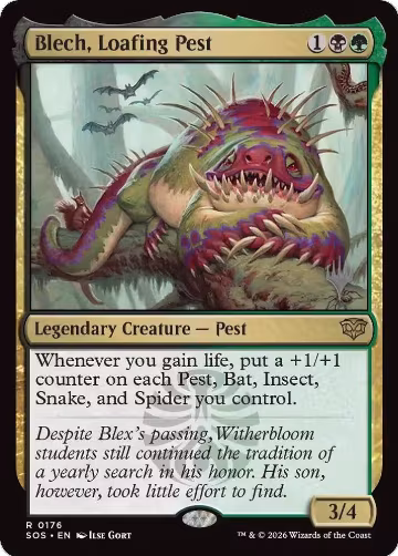 Blech, Loafing Pest (176), Promo Pack: Secrets of Strixhaven — Magic card price