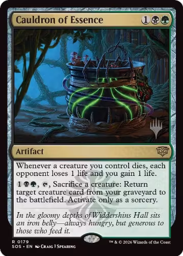 Cauldron of Essence (179), Promo Pack: Secrets of Strixhaven — Magic card price