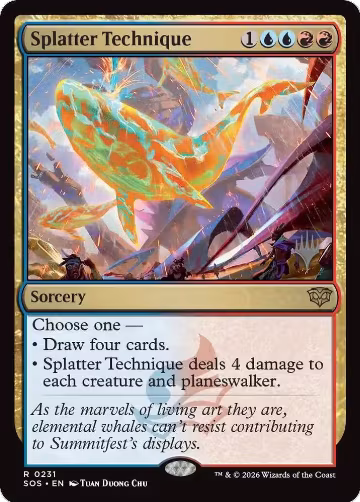 Splatter Technique (231), Promo Pack: Secrets of Strixhaven — Magic card price