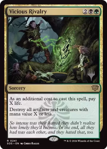 Vicious Rivalry (241), Promo Pack: Secrets of Strixhaven — Magic card price