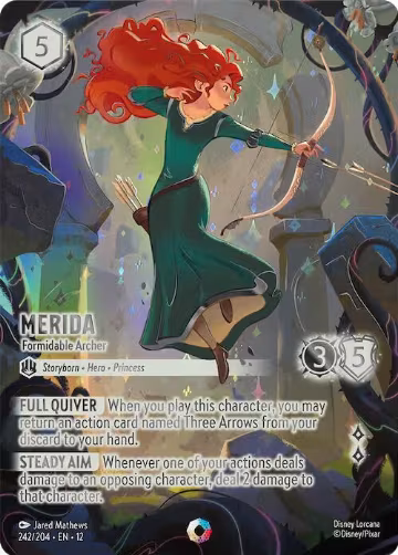 Merida - Formidable Archer (Iconic) (242/204), Wilds Unknown — Lorcana card price