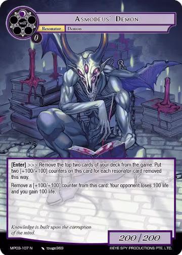 Asmodeus' Demon (MP03-107), Masterpiece Collection 03 "Dimensional Hope" — Force of Will card price