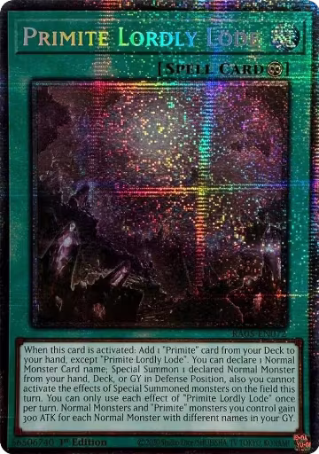 Primite Lordly Lode (Starlight Rare) (RA05-EN072), Rarity Collection 5 — Yu-Gi-Oh! card price