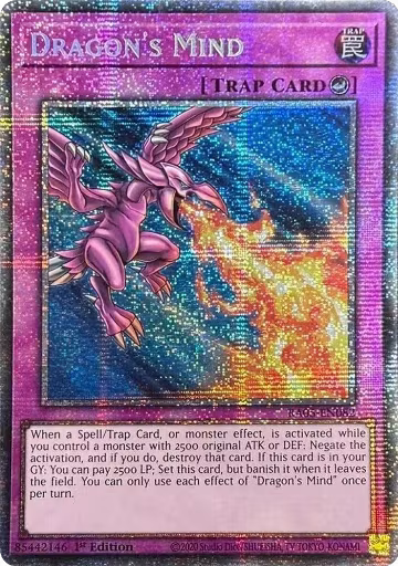 Dragon's Mind (Starlight Rare) (RA05-EN082), Rarity Collection 5 — Yu-Gi-Oh! card price