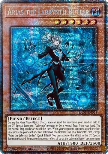 Arias the Labrynth Butler (Starlight Rare) (RA05-EN028), Rarity Collection 5 — Yu-Gi-Oh! card price