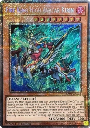 Fire King High Avatar Kirin (Starlight Rare) (RA05-EN032), Rarity Collection 5 — Yu-Gi-Oh! card price