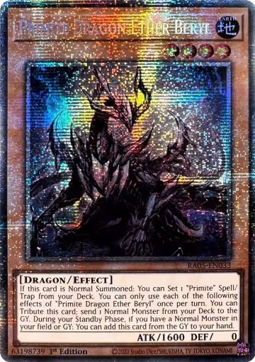 Primite Dragon Ether Beryl (Starlight Rare) (RA05-EN033), Rarity Collection 5 — Yu-Gi-Oh! card price