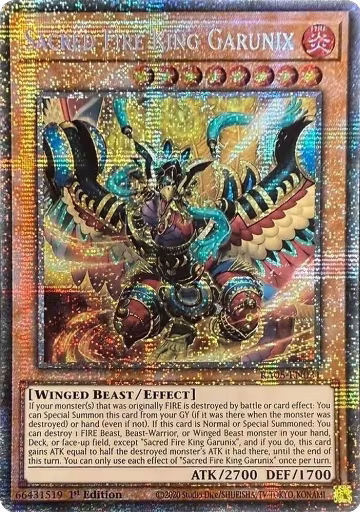 Sacred Fire King Garunix (Starlight Rare) (RA05-EN031), Rarity Collection 5 — Yu-Gi-Oh! card price