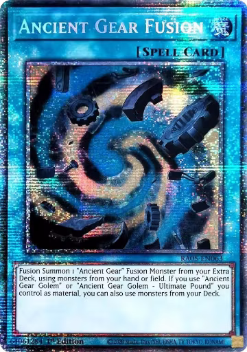 Ancient Gear Fusion (Starlight Rare) (RA05-EN063), Rarity Collection 5 — Yu-Gi-Oh! card price