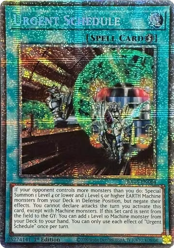 Urgent Schedule (Starlight Rare) (RA05-EN064), Rarity Collection 5 — Yu-Gi-Oh! card price
