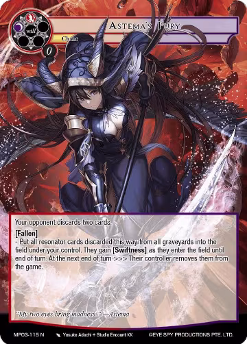 Astema's Fury (MP03-115), Masterpiece Collection 03 "Dimensional Hope" — Force of Will card price