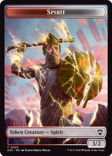 Spirit (0025) // Copy Double-Sided Token (25 // 1), Commander: Secrets of Strixhaven — Magic card price