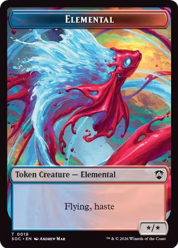 Elemental (0019) // Copy Double-Sided Token (19 // 1), Commander: Secrets of Strixhaven — Magic card price