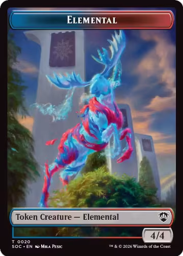 Elemental (0020) // Treasure Double-Sided Token (20 // 12), Commander: Secrets of Strixhaven — Magic card price