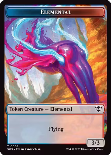 Elemental (0002) // Treasure Double-Sided Token (2 // 12), Secrets of Strixhaven — Magic card price