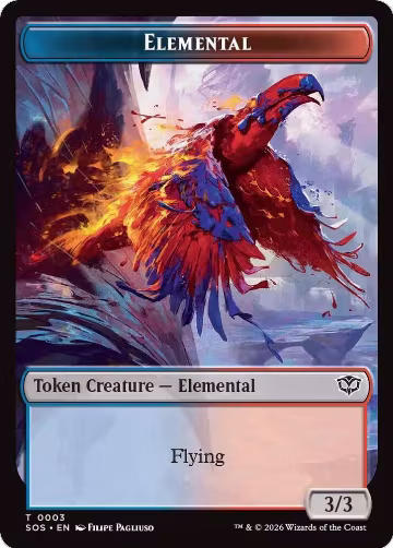 Elemental (0003) // Treasure Double-Sided Token (3 // 12), Secrets of Strixhaven — Magic card price