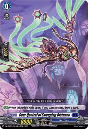 Gear Quetzal of Sweeping Distance (DZ-SS11/004EN), DZ-SS11: Master Deckset -Hikari Myodo- — Vanguard card price