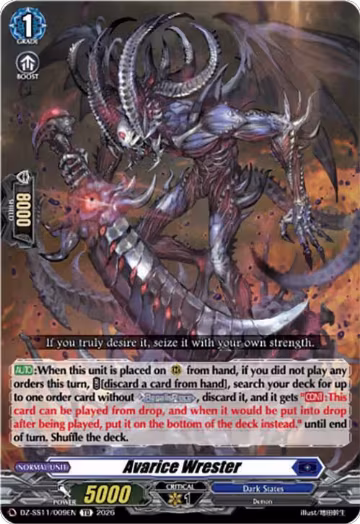 Avarice Wrester (DZ-SS11/009EN) — card price