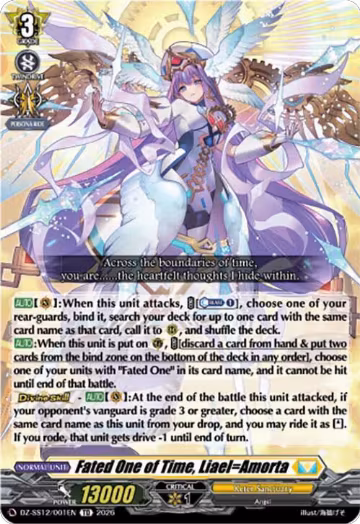 Fated One of Time, Liael=Amorta (DZ-SS12/001EN), DZ-SS12: Master Deckset -Erika Myojo- — Vanguard card price