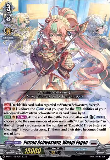 Putzen Schwestern, Weepl Feygen (D-PR/1084EN), D Promo Cards — Vanguard card price