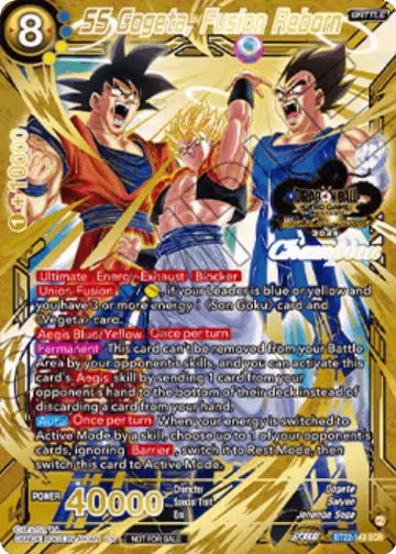 SS Gogeta, Fusion Reborn (2025 World Championship Stamp) (Champion) (BT22-140), Tournament Promotion Cards — DB Super card price