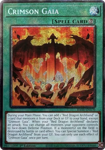 Crimson Gaia (Starlight Rare) (RA05-EN070), Rarity Collection 5 — Yu-Gi-Oh! card price
