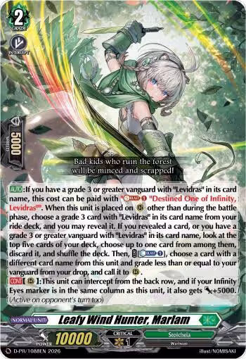 Leafy Wind Hunter. Marlam (D-PR/1088EN), D Promo Cards — Vanguard card price