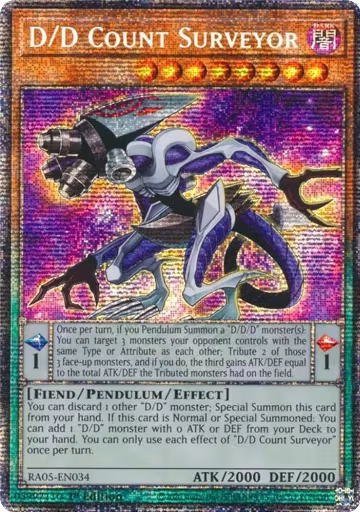 D/D Count Surveyor (Starlight Rare) (RA05-EN034), Rarity Collection 5 — Yu-Gi-Oh! card price