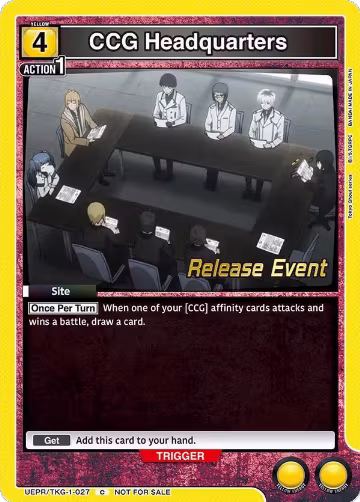 CCG Headquarters (UEPR/TKG-1-027), Tokyo Ghoul Release Event Cards — Union Arena card price