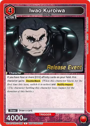 Iwao Kuroiwa (UEPR/TKG-1-085), Tokyo Ghoul Release Event Cards — Union Arena card price