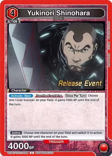 Yukinori Shinohara (UEPR/TKG-1-086), Tokyo Ghoul Release Event Cards — Union Arena card price