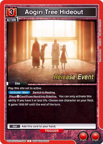 Aogiri Tree Hideout (UEPR/TKG-1-095), Tokyo Ghoul Release Event Cards — Union Arena card price