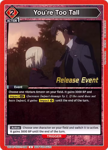 You're Too Tall (UEPR/TKG-1-098), Tokyo Ghoul Release Event Cards — Union Arena card price