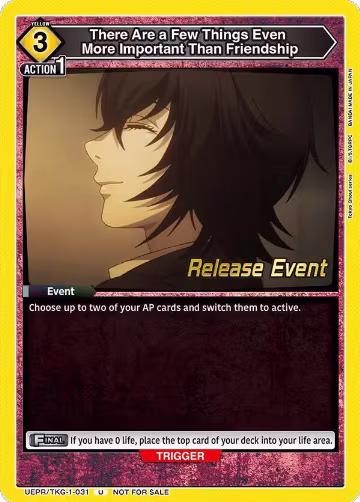 There Are a Few Things Even More Important Than Friendship (UEPR/TKG-1-031), Tokyo Ghoul Release Event Cards — Union Arena card price