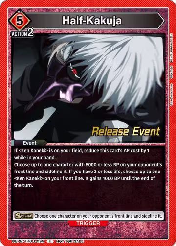 Half-Kakuja (UEPR/TKG-1-099), Tokyo Ghoul Release Event Cards — Union Arena card price