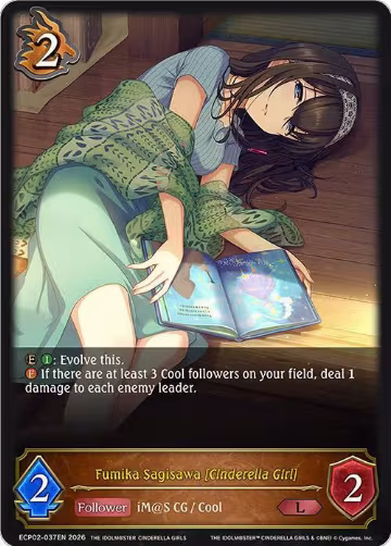 Fumika Sagisawa [Cinderella Girl] (ECP02-037EN), THE IDOLM@STER CINDERELLA GIRLS — Shadowverse card price