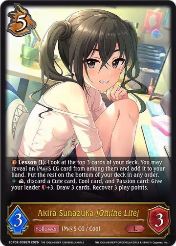Akira Sunazuka [Online Life] (ECP02-039EN), THE IDOLM@STER CINDERELLA GIRLS — Shadowverse card price