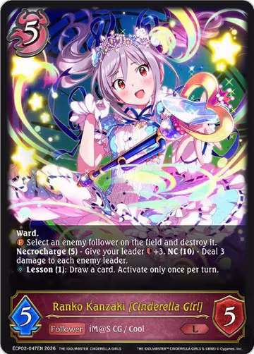 Ranko Kanzaki [Cinderella Girl] (ECP02-047EN), THE IDOLM@STER CINDERELLA GIRLS — Shadowverse card price