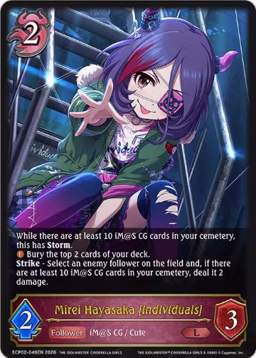 Mirei Hayasaka [individuals] (ECP02-049EN), THE IDOLM@STER CINDERELLA GIRLS — Shadowverse card price