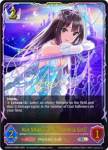 Rin Shibuya [Cinderella Girl] (SL) (ECP02-SL06EN), THE IDOLM@STER CINDERELLA GIRLS — Shadowverse card price