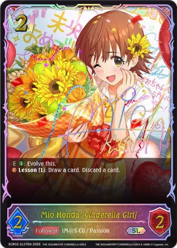 Mio Honda [Cinderella Girl] (SL) (ECP02-SL07EN), THE IDOLM@STER CINDERELLA GIRLS — Shadowverse card price