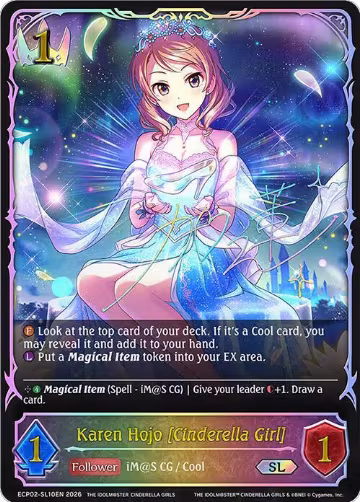 Karen Hojo [Cinderella Girl] (SL) (ECP02-SL10EN), THE IDOLM@STER CINDERELLA GIRLS — Shadowverse card price