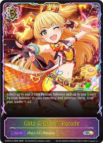 Glitz & Glam Parade (SL) (ECP02-SL16EN), THE IDOLM@STER CINDERELLA GIRLS — Shadowverse card price