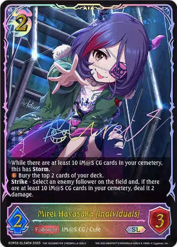 Mirei Hayasaka [individuals] (SL) (ECP02-SL24EN), THE IDOLM@STER CINDERELLA GIRLS — Shadowverse card price