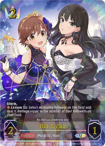Rin & Mio (U) (b) (ECP02-U03bEN), THE IDOLM@STER CINDERELLA GIRLS — Shadowverse card price
