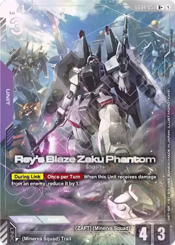 Rey's Blaze Zaku Phantom (R+) (GD04-053), Phantom Aria — Gundam card price