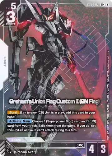 Graham's Union Flag Custom II (GN Flag) (R+) (GD04-071), Phantom Aria — Gundam card price