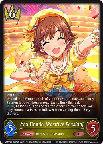 Mio Honda [Positive Passion] (Reprint) (CSD02c-R001EN), THE IDOLM@STER CINDERELLA GIRLS — Shadowverse card price